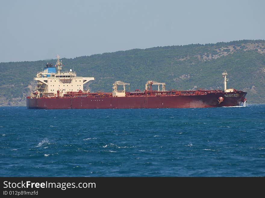 Cargo Boat. Transport Ship.