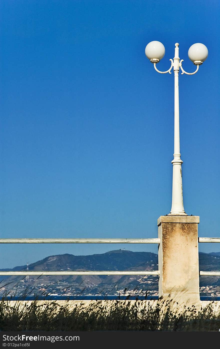 Street lamp on sea promenade