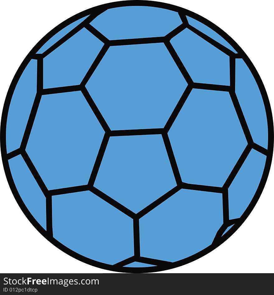 Handball, just the ball, illustration, blue sportsball