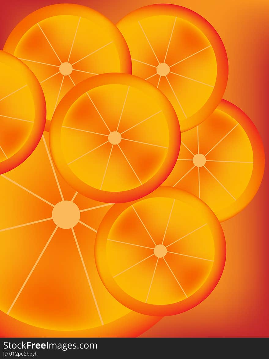 Art illustration for orange, mix with background. Art illustration for orange, mix with background