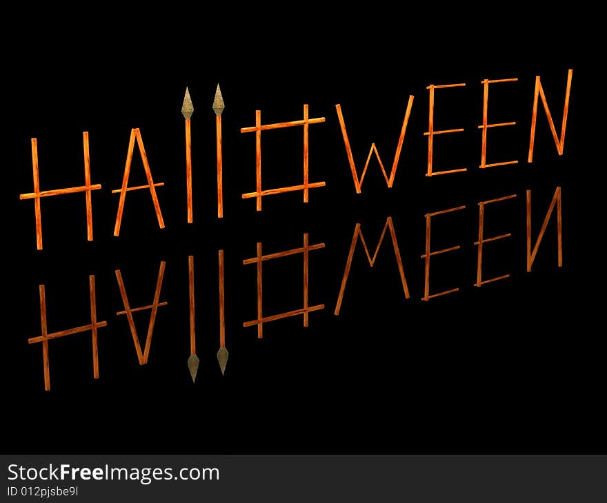 3D The Image Of A Word A Halloween