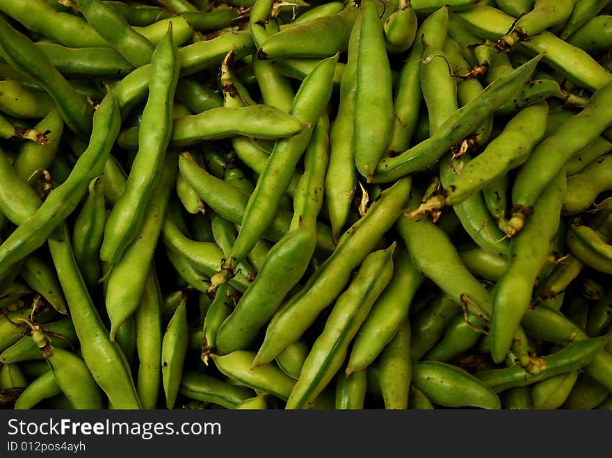 Broad beans  in Istanbul street market. Broad beans  in Istanbul street market