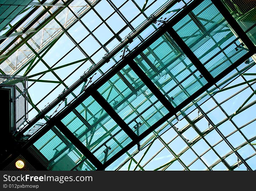 Roof of modern library.Europe. Roof of modern library.Europe.