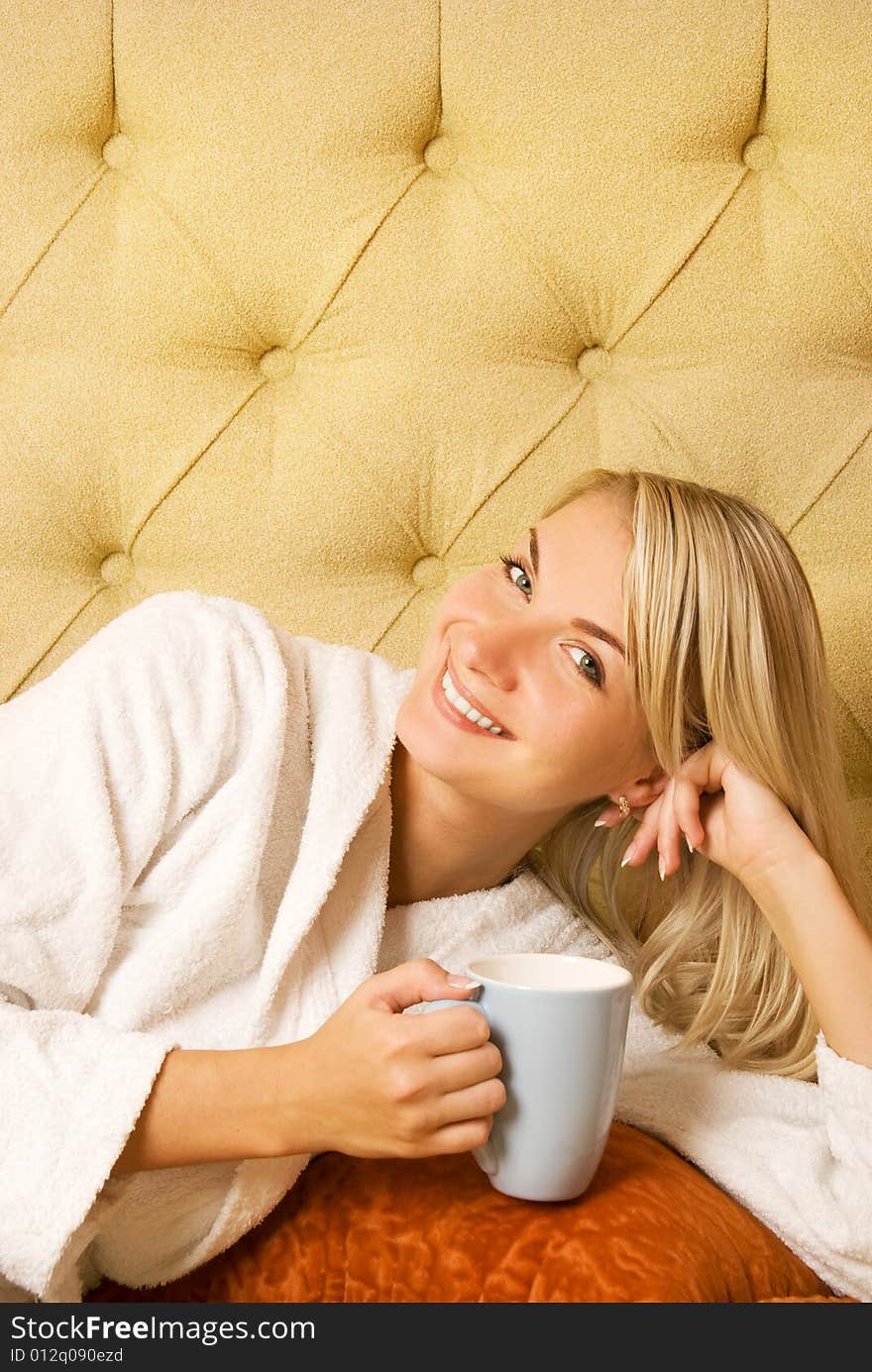 Girl drinking coffee