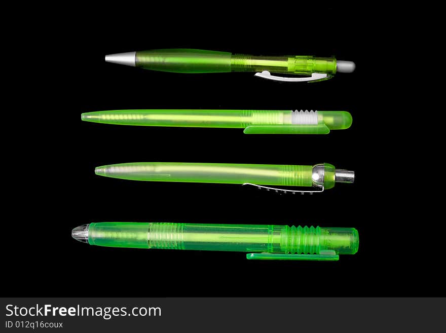 Green pens