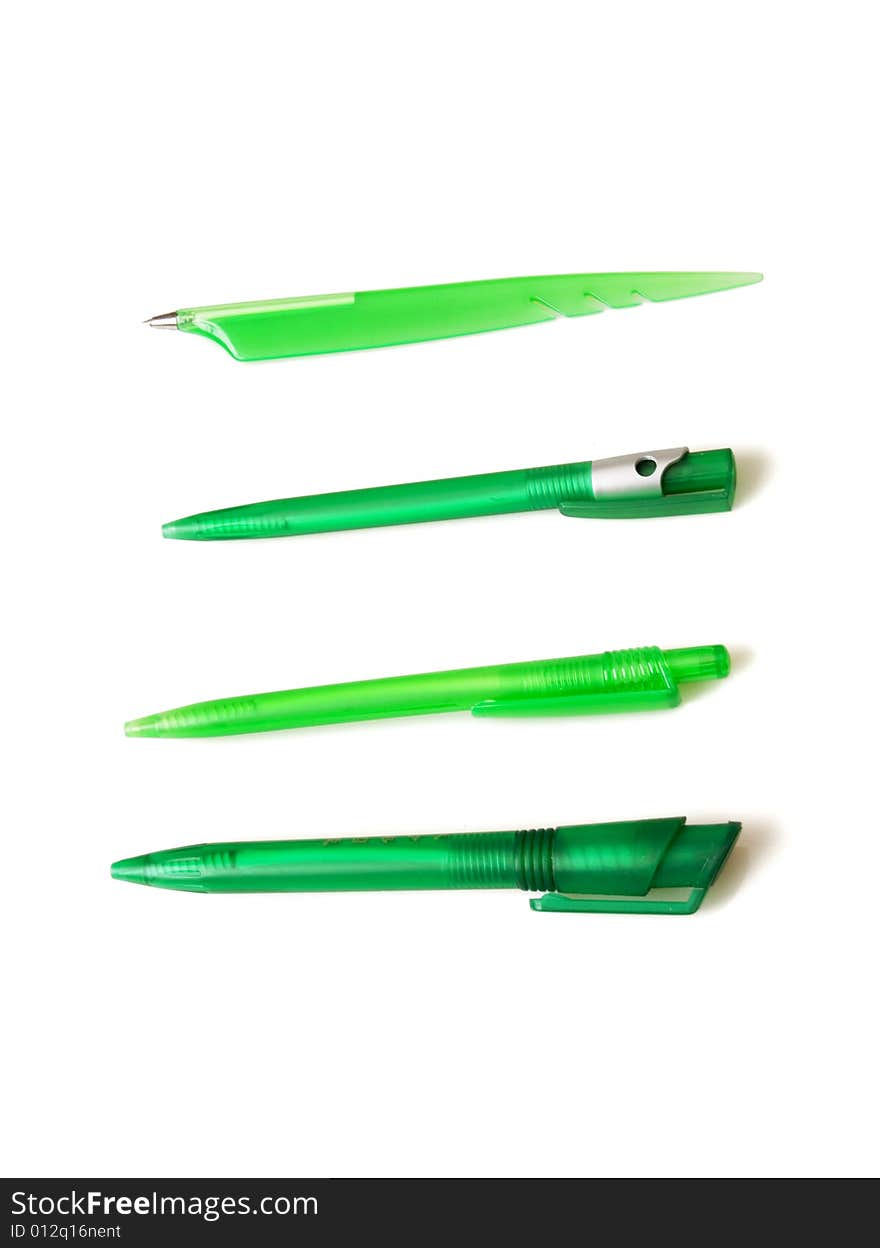 Green pens