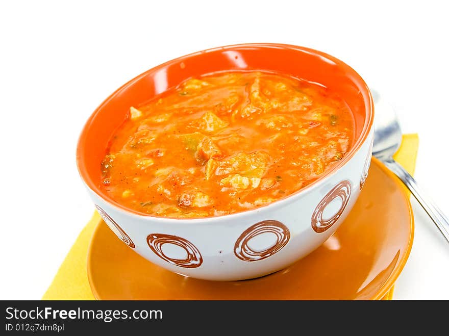 Stew with smoked bacon,green beans