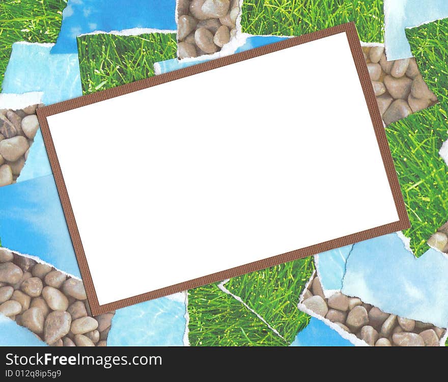 Nature collage frame