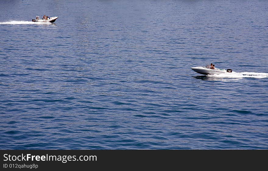 Two speedboat on adriatic sea