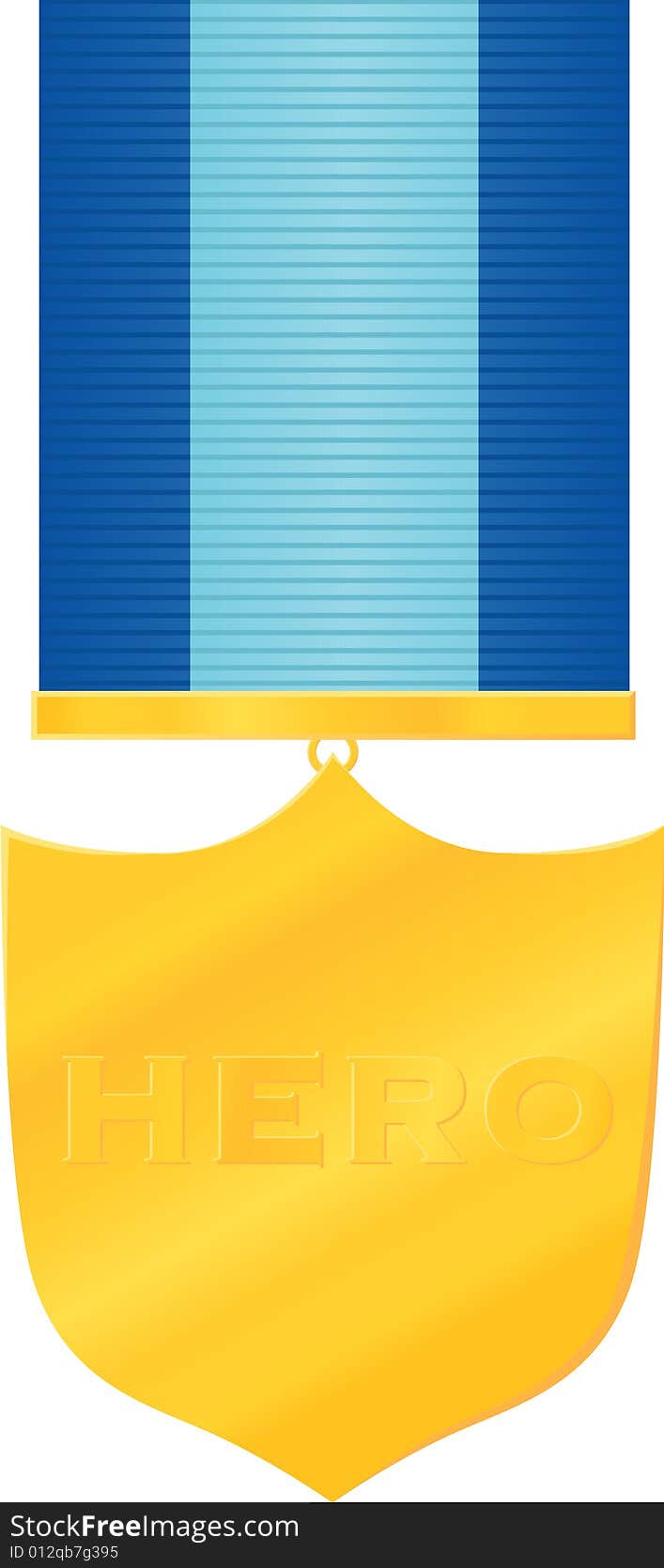 Shield-shaped medal