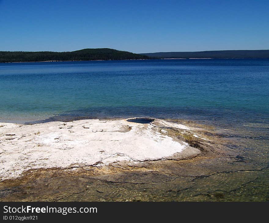 Geyser In The Lake