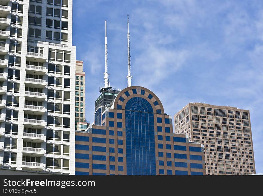 Office and condo buildings in Chicago