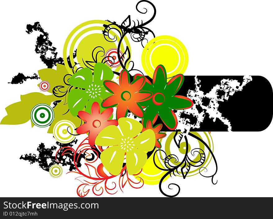 Banner with colors. Vector illustration