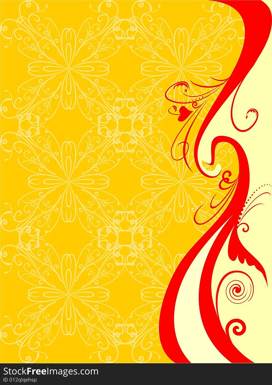 Abstract flower pattern, can used as background, wallpaper, etc. Vector Illustration.