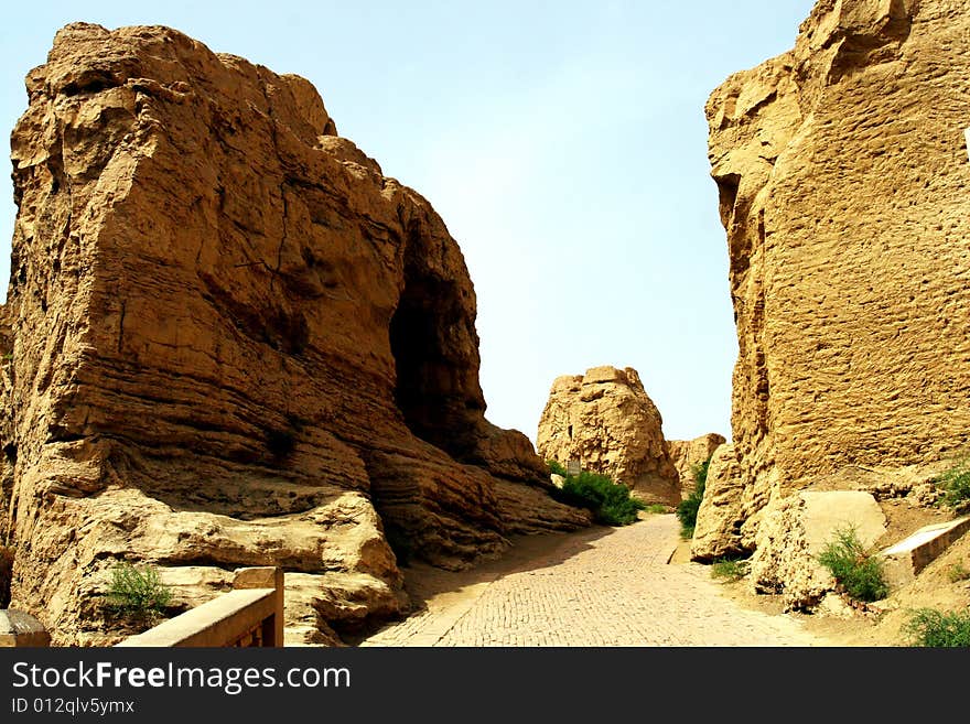 The old castte site of sinkiang china .