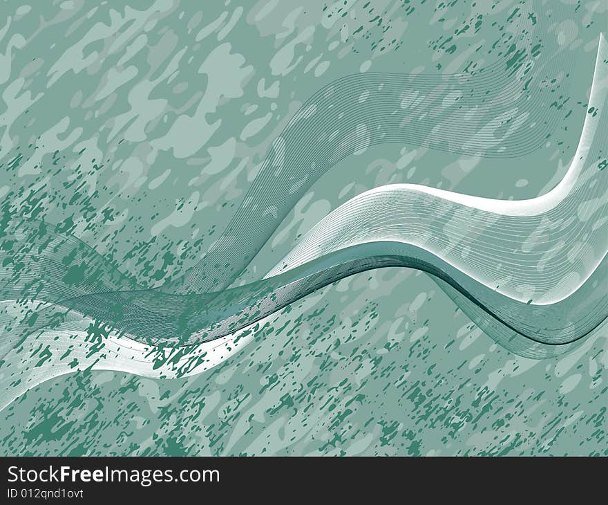 Abstract background, vector, stylized waves, place for text