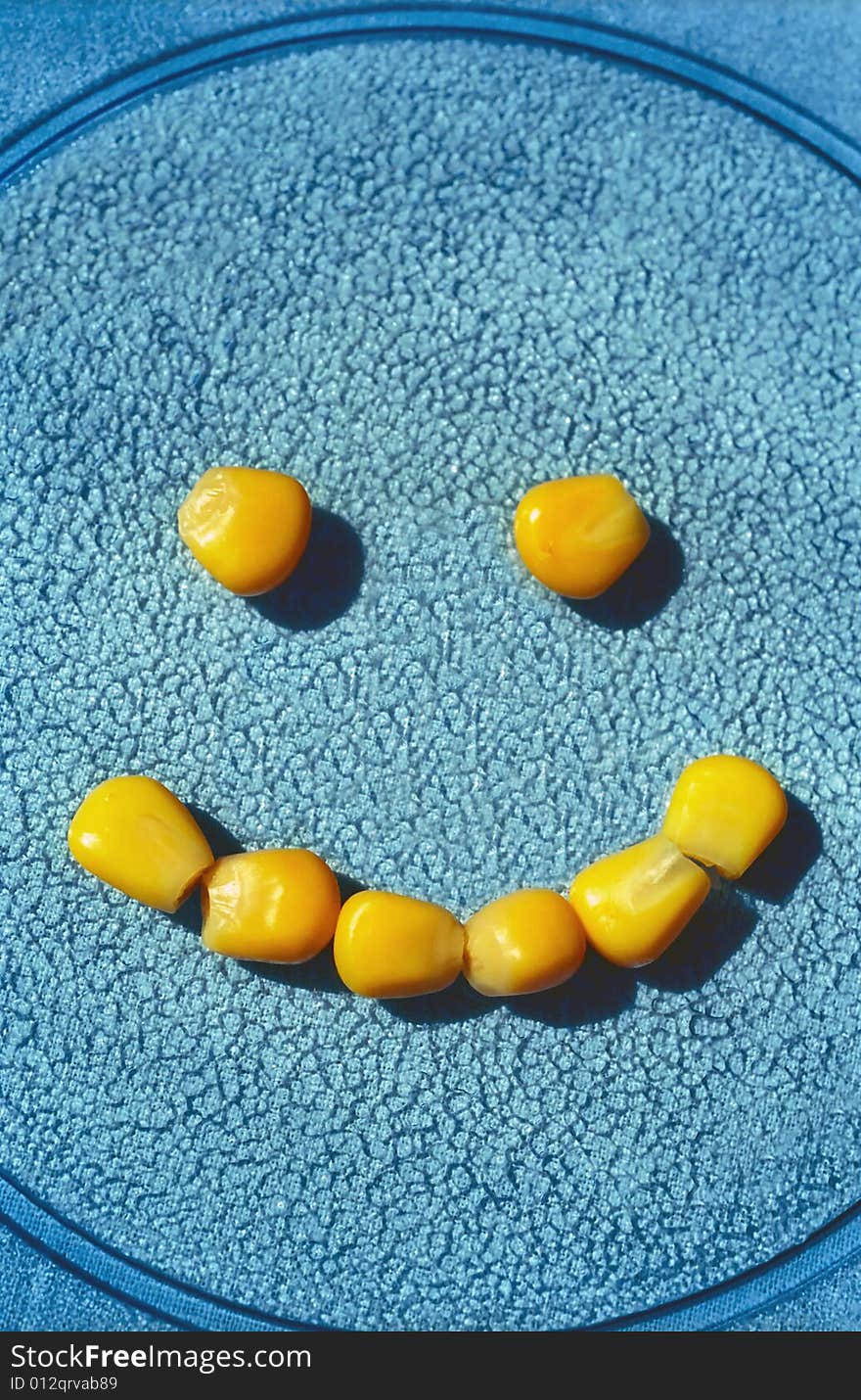 Yellow smile of ripe corns