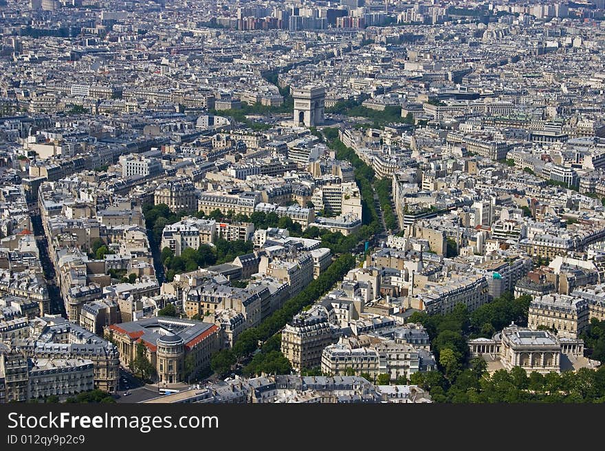 Arc De Triumph From Eiffel