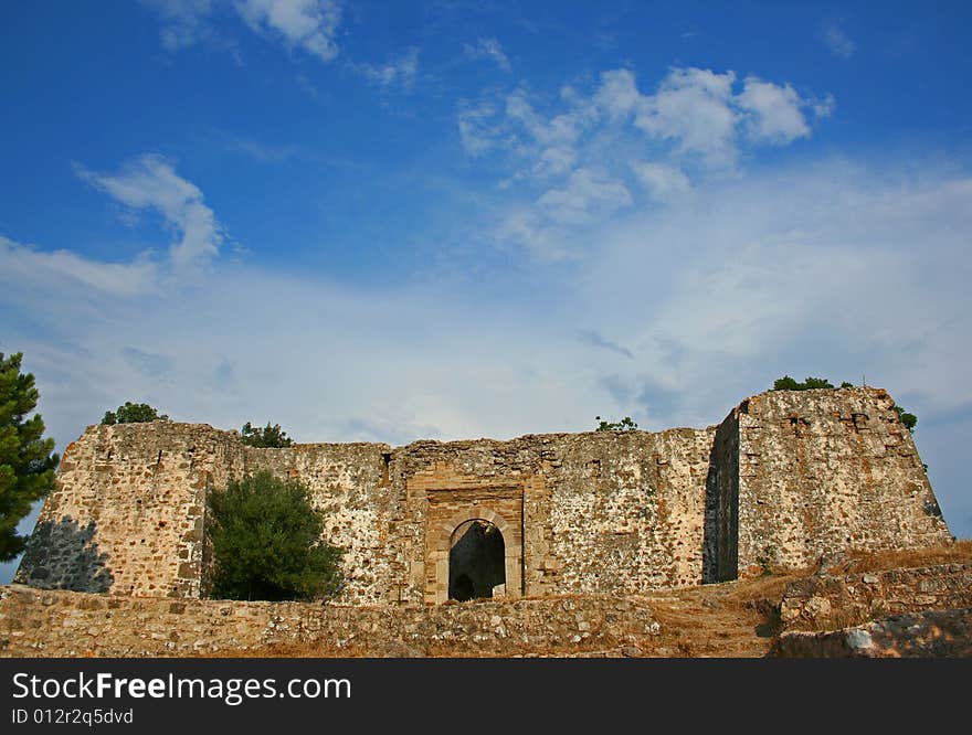 Old Ali-pasha fortress near Parga in Greece and nice sky. Old Ali-pasha fortress near Parga in Greece and nice sky.