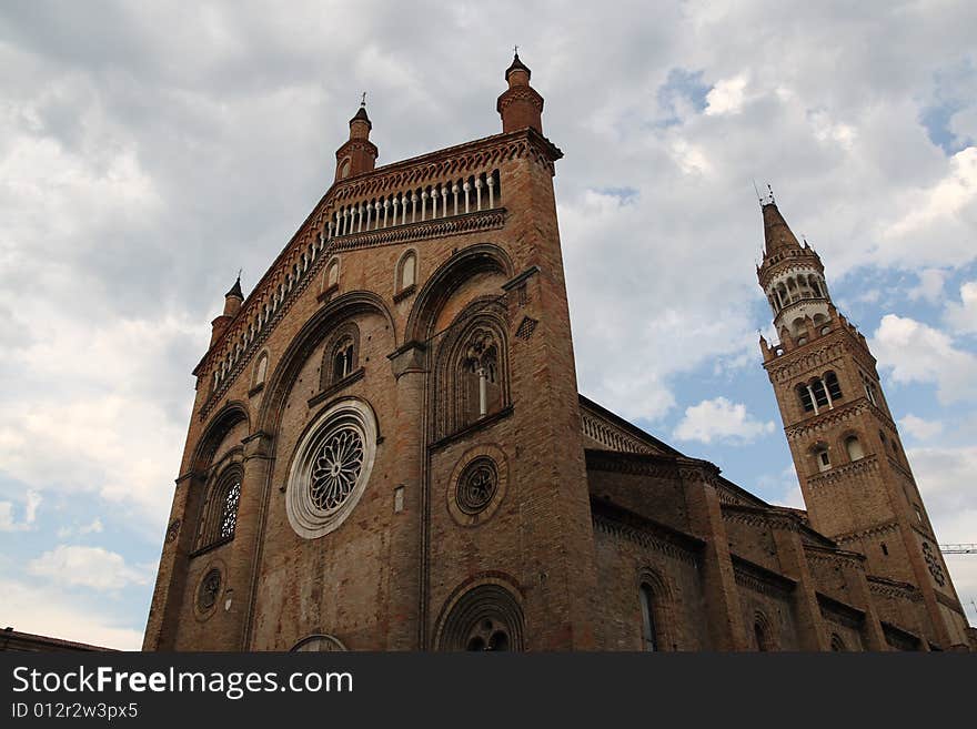 The Crema Dome, historic gothic building (1284-1341). The Crema Dome, historic gothic building (1284-1341)