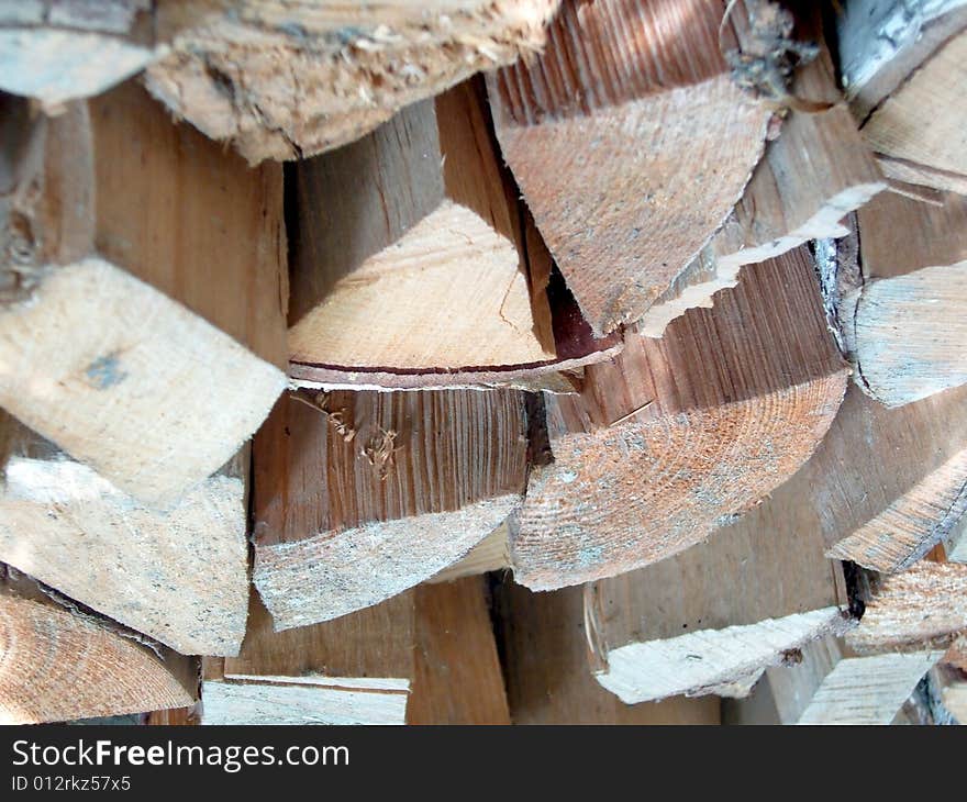 Fire wood on a court yard