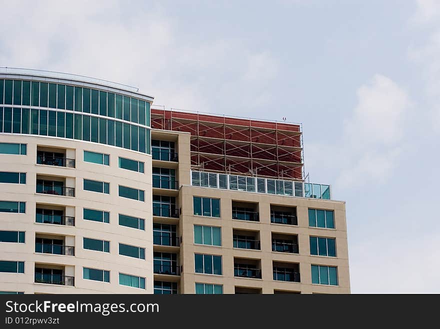 Scaffold on Colorful Condo