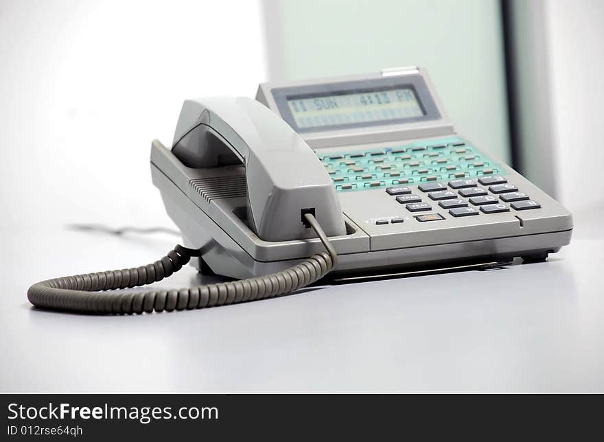 Telephone image on the office table