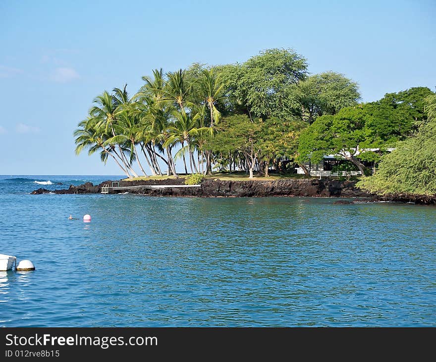 Shoreline of an inlet on the big island. Shoreline of an inlet on the big island