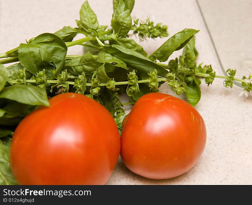 Tomatoes and Fresh Basil