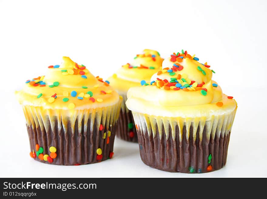 Cupcakes isolated on a white background. Cupcakes isolated on a white background.