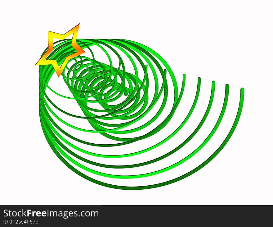 Stylized and futuristic christmas tree. Stylized and futuristic christmas tree