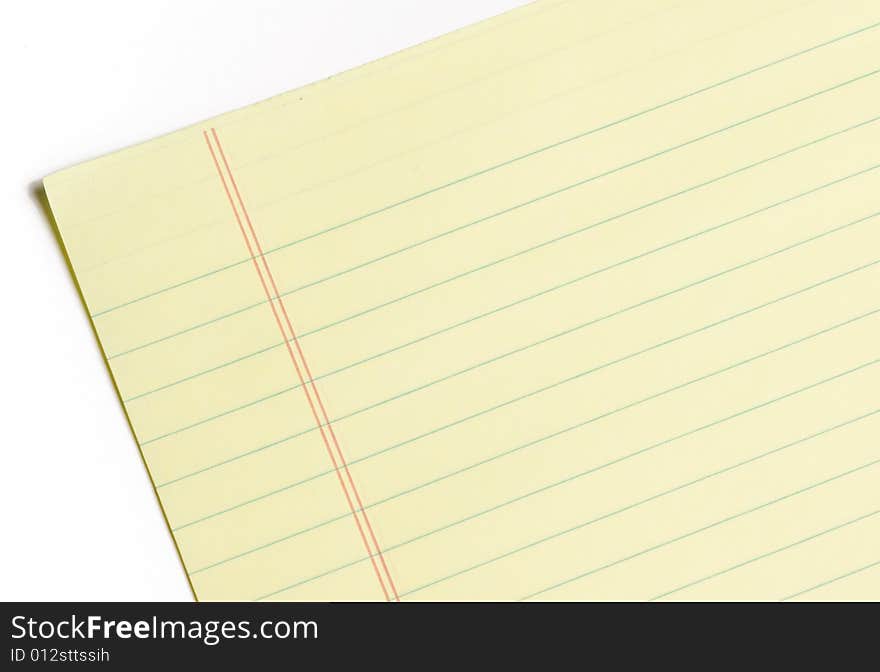 Blank Yellow Sheet Of Paper