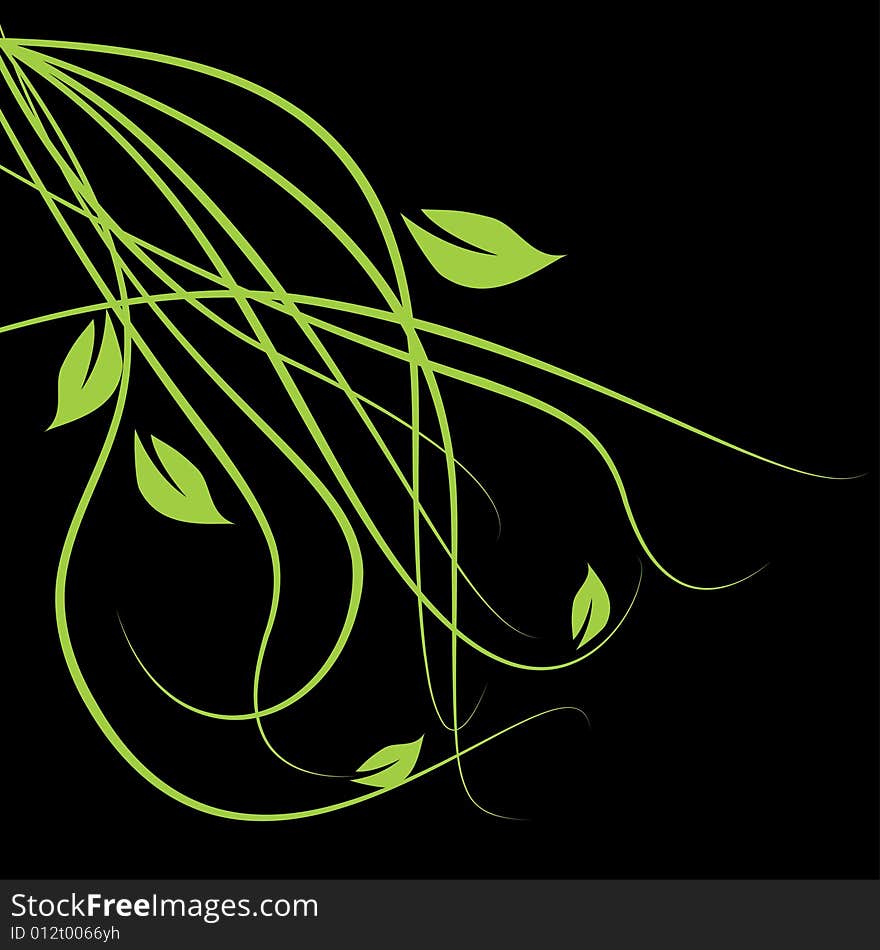 Abstract floral background, vector illustration