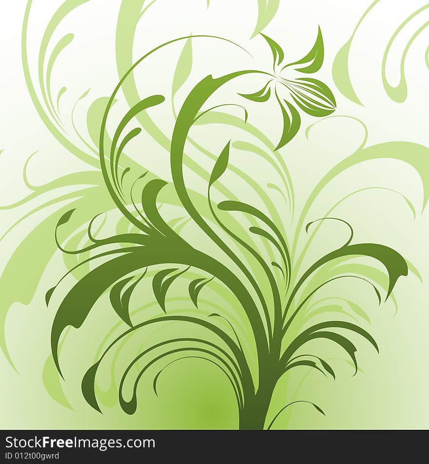 Abstract floral background, vector illustration