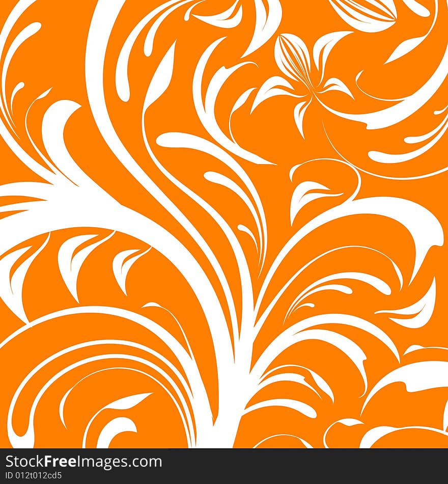 Abstract floral background, vector illustration