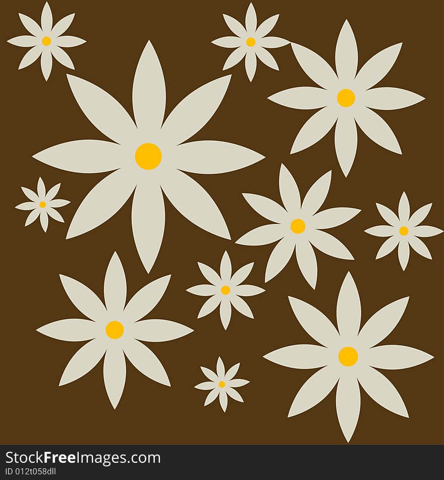 Abstract floral background, vector illustration