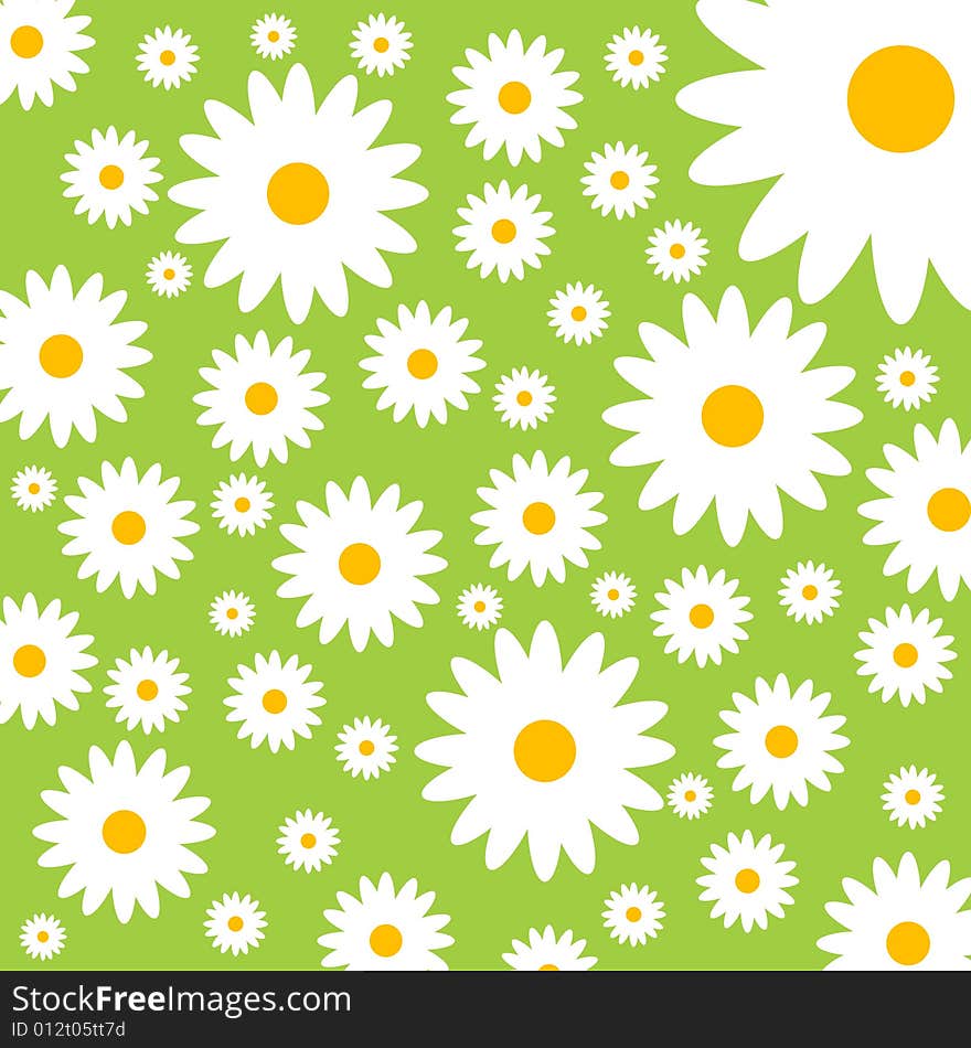 Abstract floral background, vector illustration