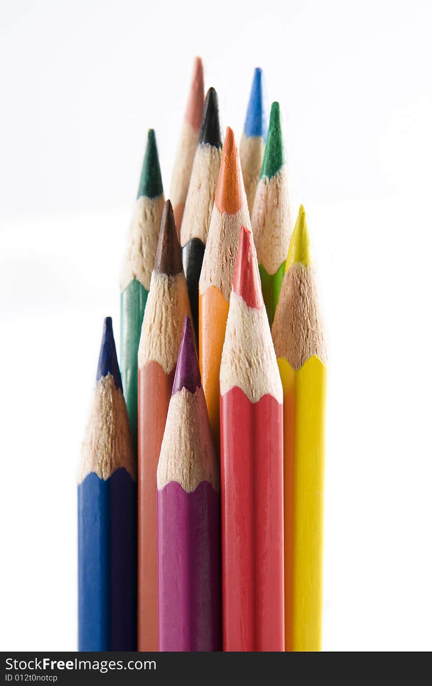 Upright color pencils