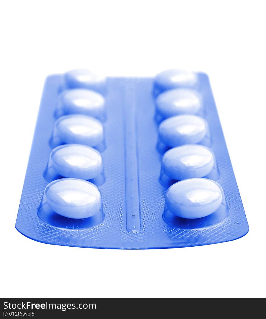 Blue Pills (clipping Path Included)