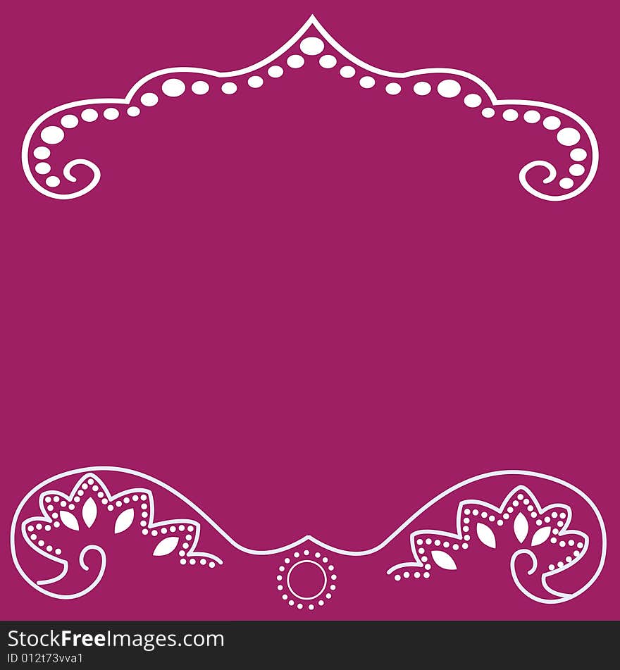 A floral design in a maroon background. A floral design in a maroon background