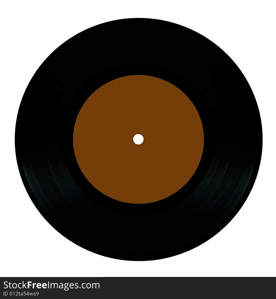 Vintage vinyl record isolated on white