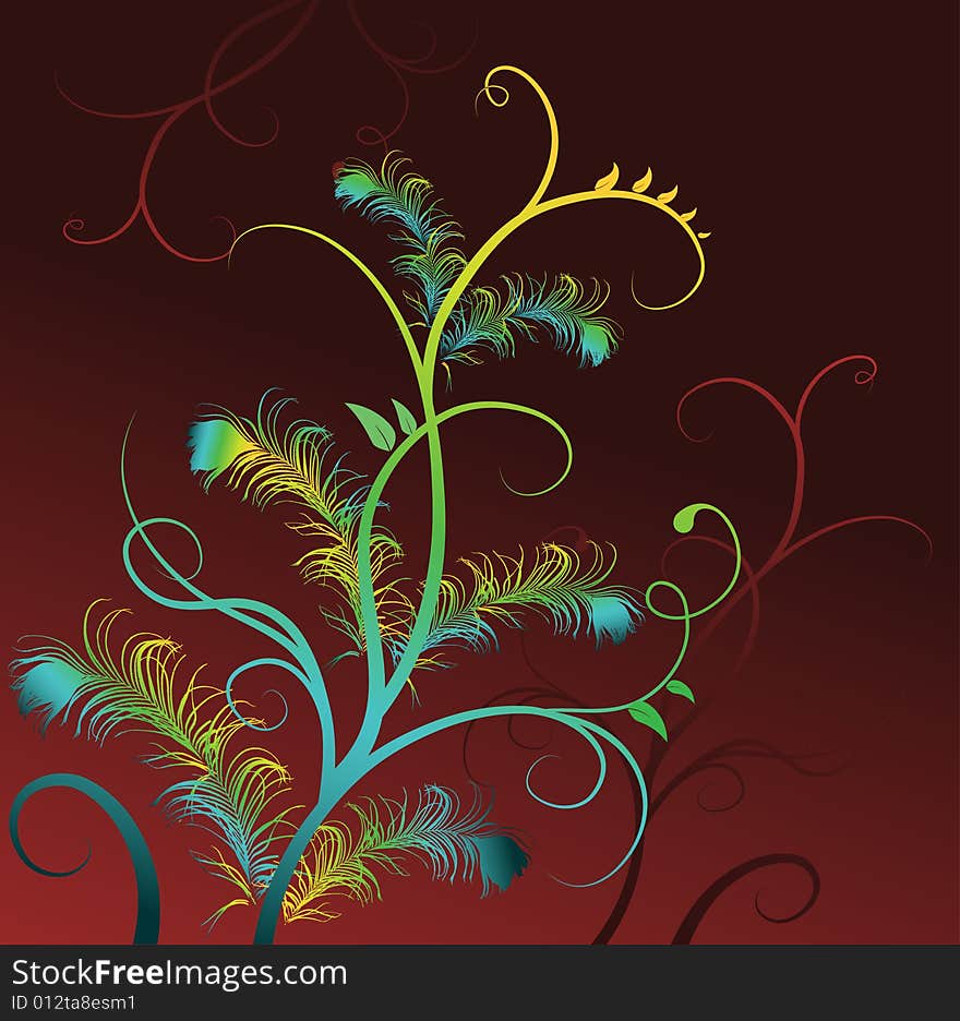 Vector illustration of abstract floral background