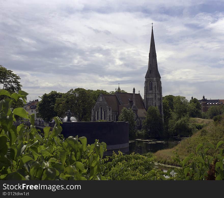 St. Alban's Church, affectionately known as The English Church in Copenhagen; near the cruise ship port of Langelinie.