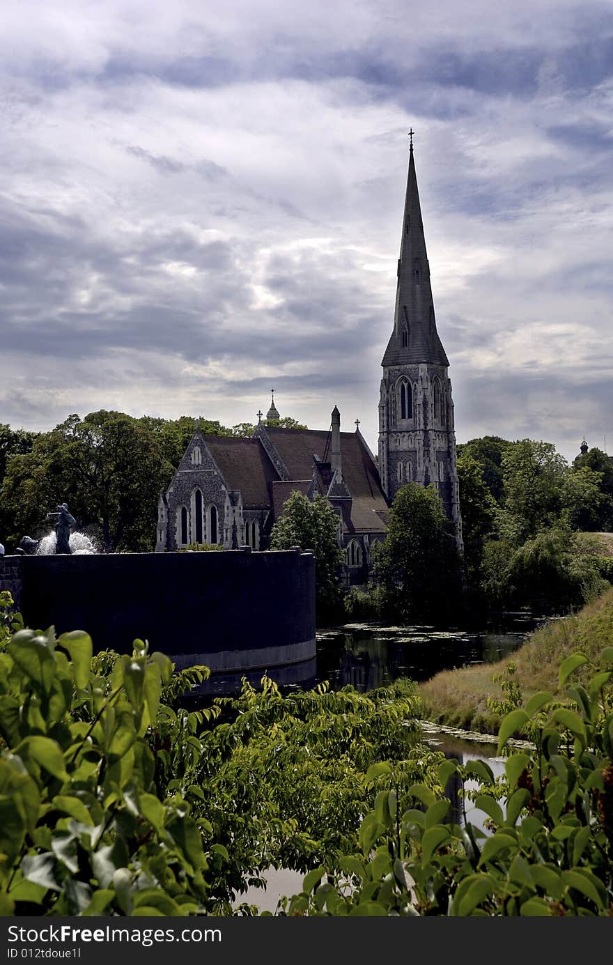 St. Alban's Church, affectionately known as The English Church in Copenhagen; near the cruise ship port of Langelinie.