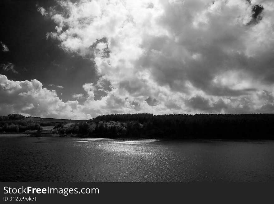 Opening in the skies symbolizing the storm that has stopped. Opening in the skies symbolizing the storm that has stopped