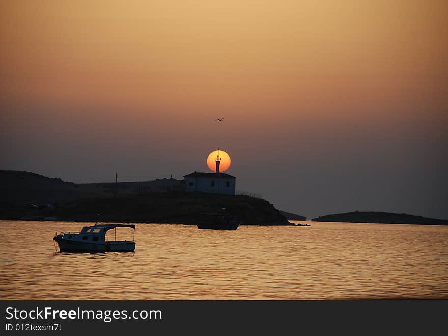 Sunset on the beach