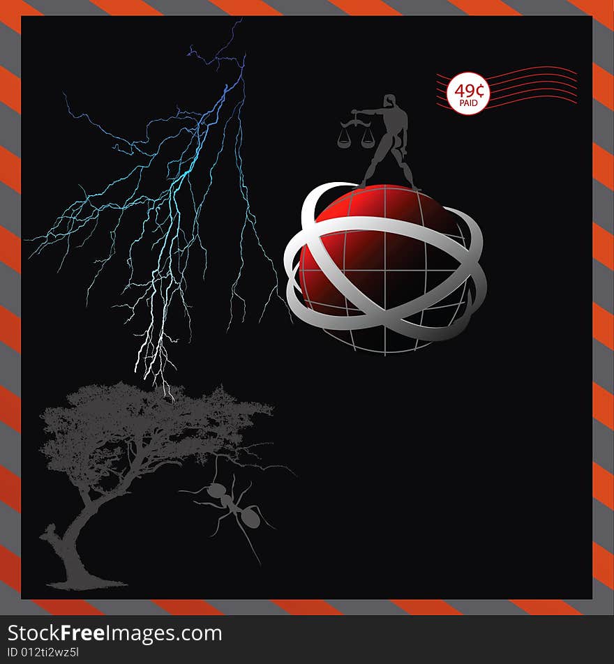 Jpeg and vector illustration with abstract scary theme. Jpeg and vector illustration with abstract scary theme