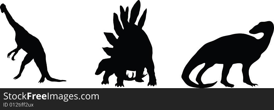 Dino. Silhouettes