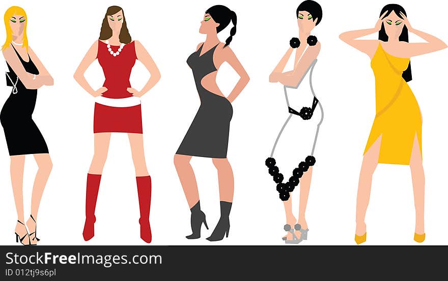 Vector fashion girls for your design