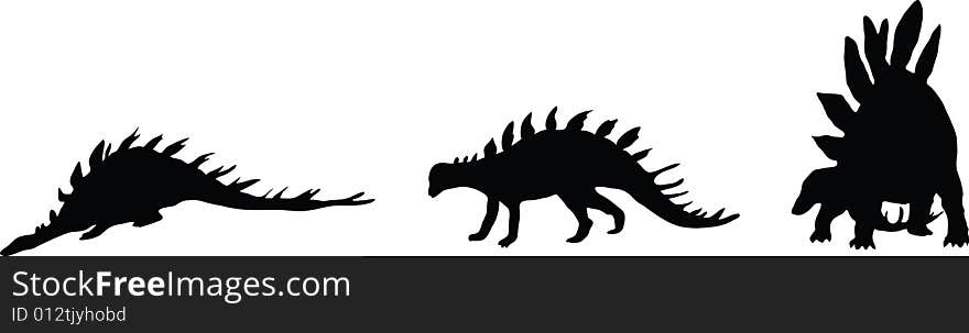 Dino. Silhouettes